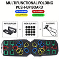 Portable Multifunctional Push-up Board Set With Handles Foldable Fitness Equipment For Chest Abdomen Arms And Back Training