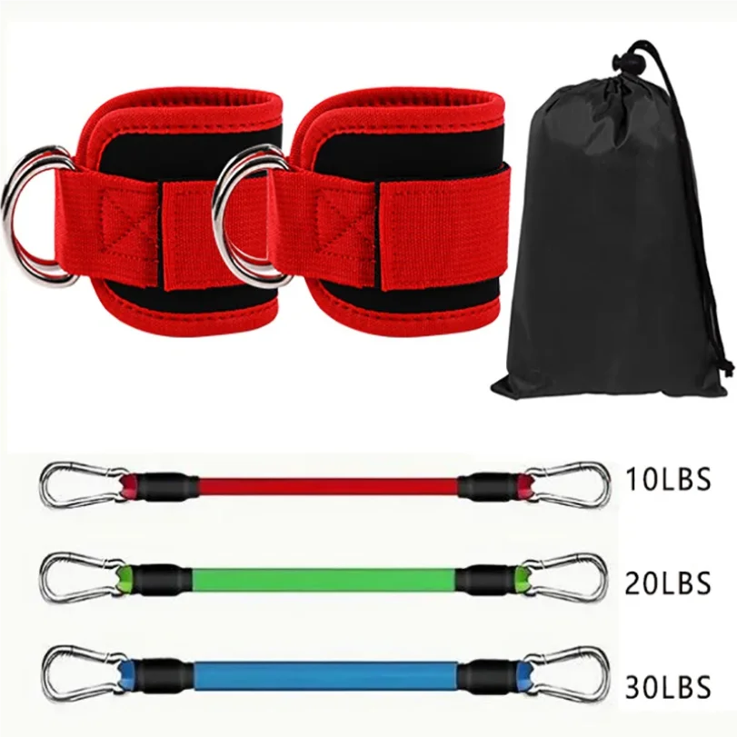 Ankle Straps Resistance Bands Set Fitness Workout Yoga Exercise Equipment Glutes Legs Strength Training for Gym Man Woman
