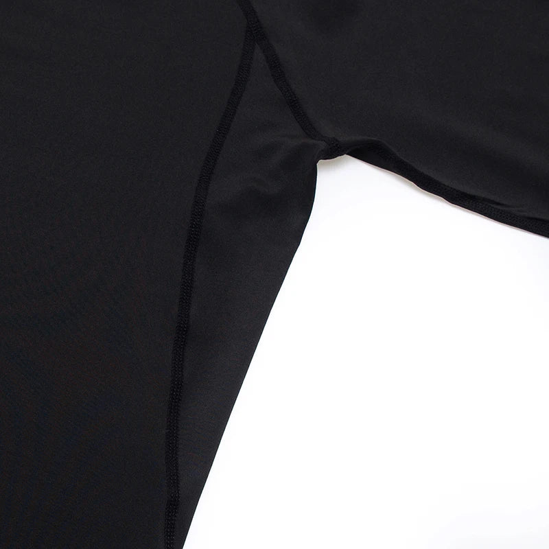 "Men long sleeve compression running shirt gym wear"