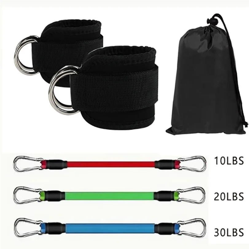 Ankle Straps Resistance Bands Set Fitness Workout Yoga Exercise Equipment Glutes Legs Strength Training for Gym Man Woman
