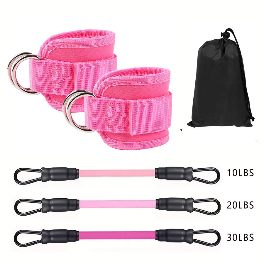 Ankle Straps Resistance Bands Set Fitness Workout Yoga Exercise Equipment Glutes Legs Strength Training for Gym Man Woman