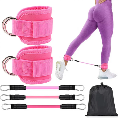 Ankle Straps Resistance Bands Set Fitness Workout Yoga Exercise Equipment Glutes Legs Strength Training for Gym Man Woman
