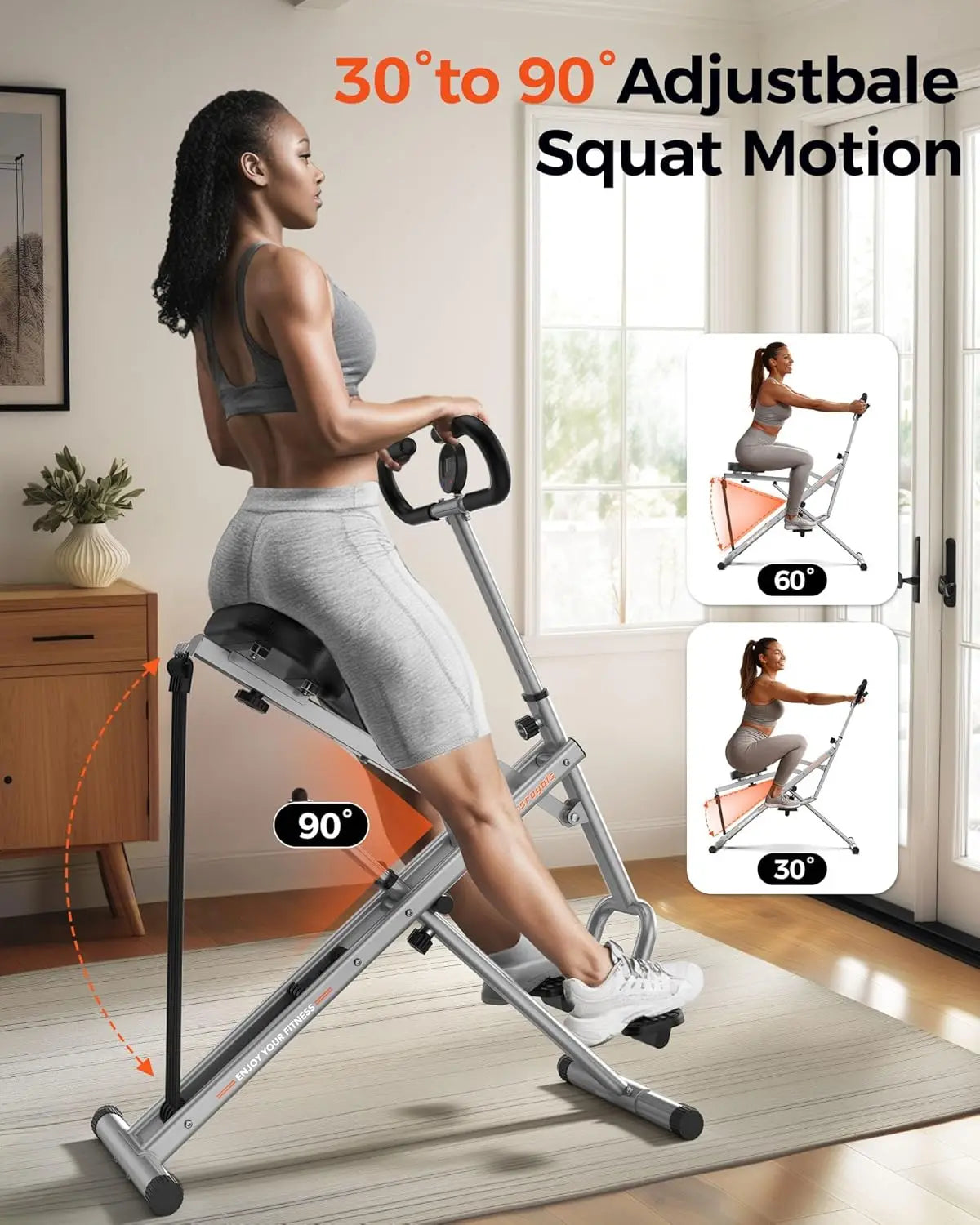 "Foldable squat machine for home workouts"