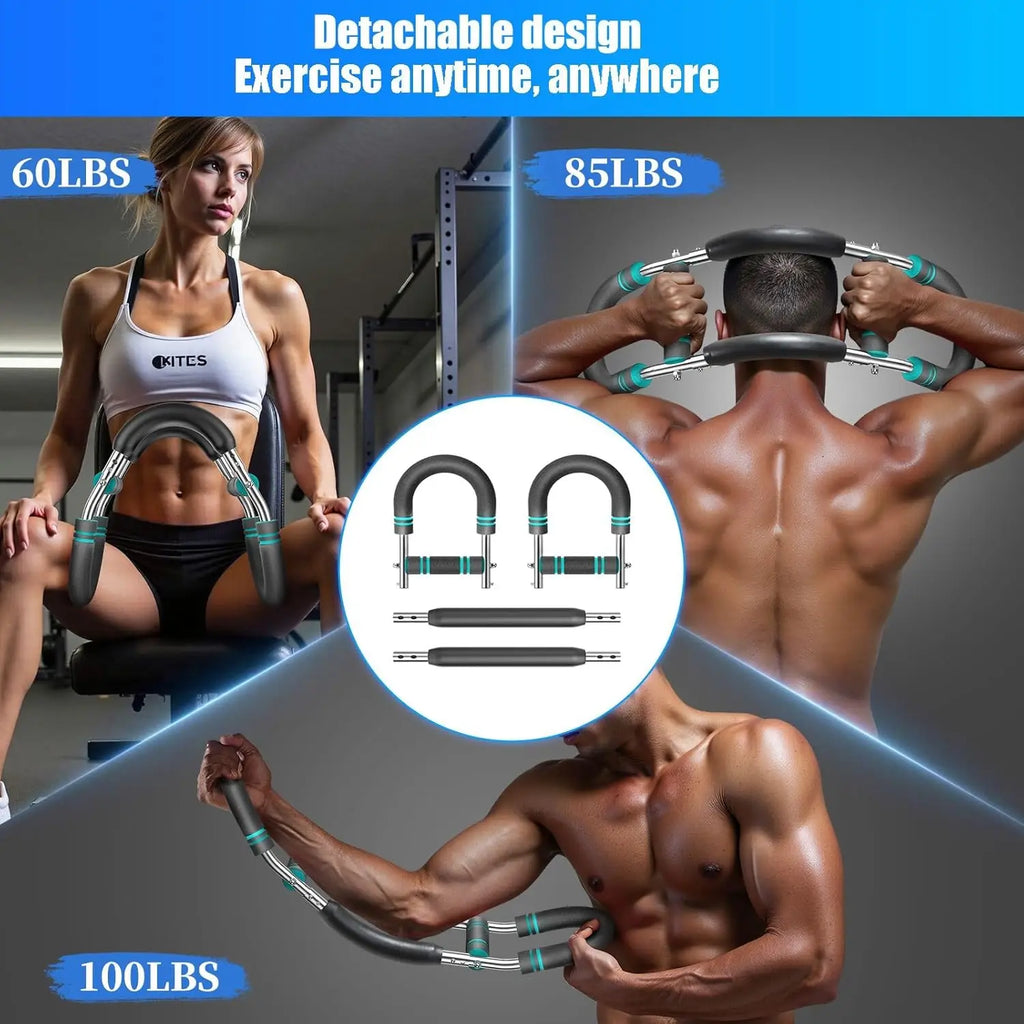 Twister arm Trainer, Adjustable Resistance (60-140 lbs) Chest Workout Equipment,Forearm Power Exercise bar , pectoralis spinalis