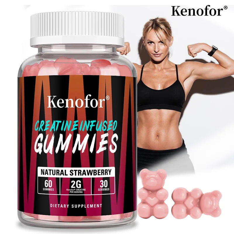 "Creatine monohydrate gummies bottle 60 count"