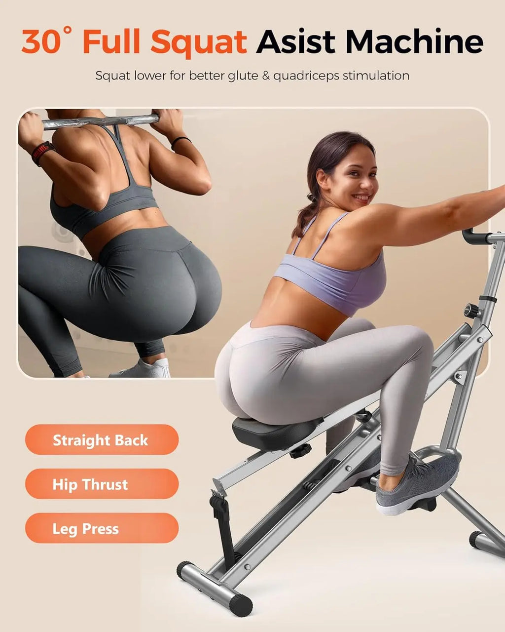 "Foldable squat machine for home workouts"