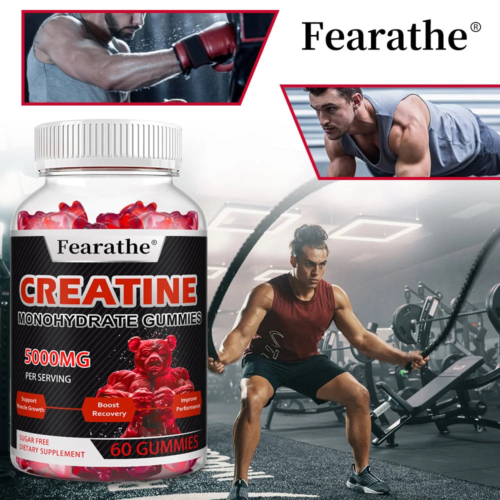 "Creatine monohydrate gummies vegan supplement"