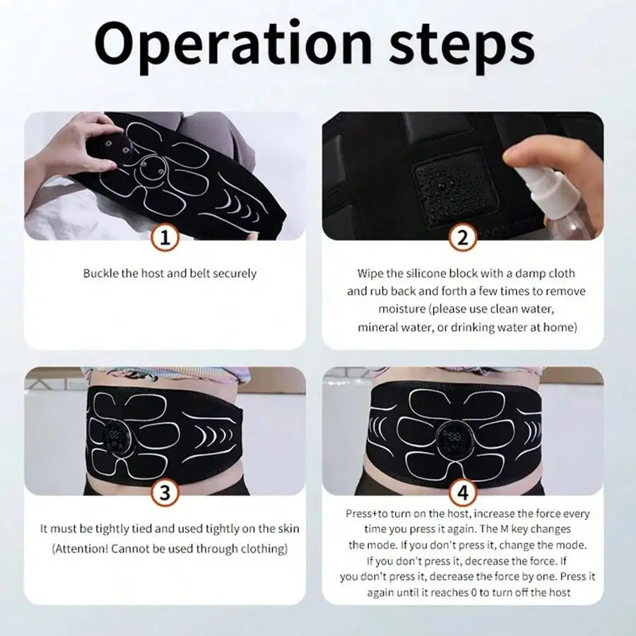 EMS Muscle Stimulator, Abdominal Muscle Trainer, Abdominal Shaping Device, Electronic Slimming Belt, Fitness Massage