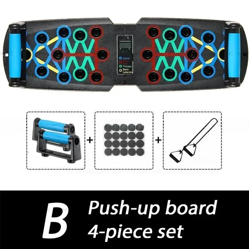 Smart Automatic Count Push-Up Board Foldable Multi-Function Stand with Body Sensor for Core Strength Muscle Training at Home