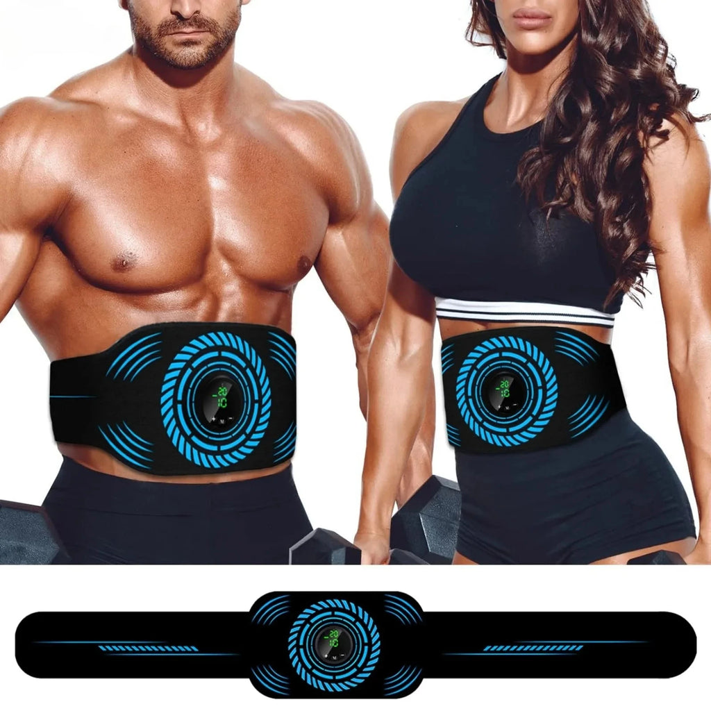 EMS Muscle Stimulator ABS Abdominal Muscle Trainer Adjustable Fiexible Abdominal Toning Belt Home Office Fitness Workout Equipme