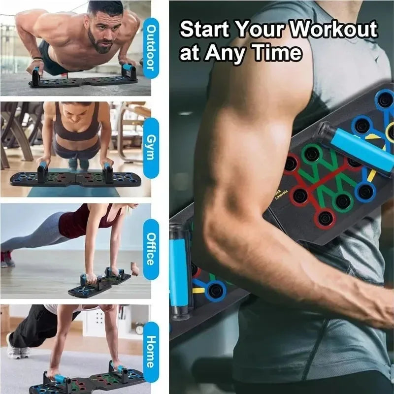 Smart Automatic Count Push-Up Board Foldable Multi-Function Stand with Body Sensor for Core Strength Muscle Training at Home