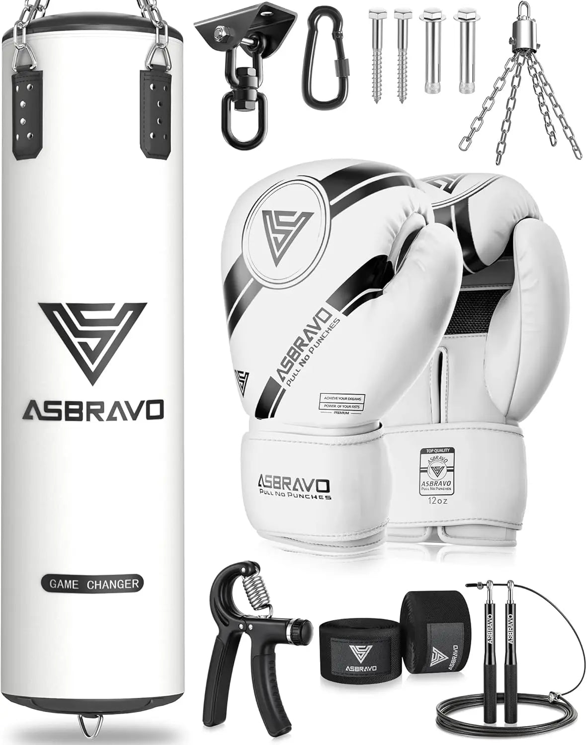 Punching Bag for Adults, 4ft PU Heavy Boxing Bag Set 12OZ Gloves for MMA Muay Thai Kickboxing Training Home Gym, Martial Art