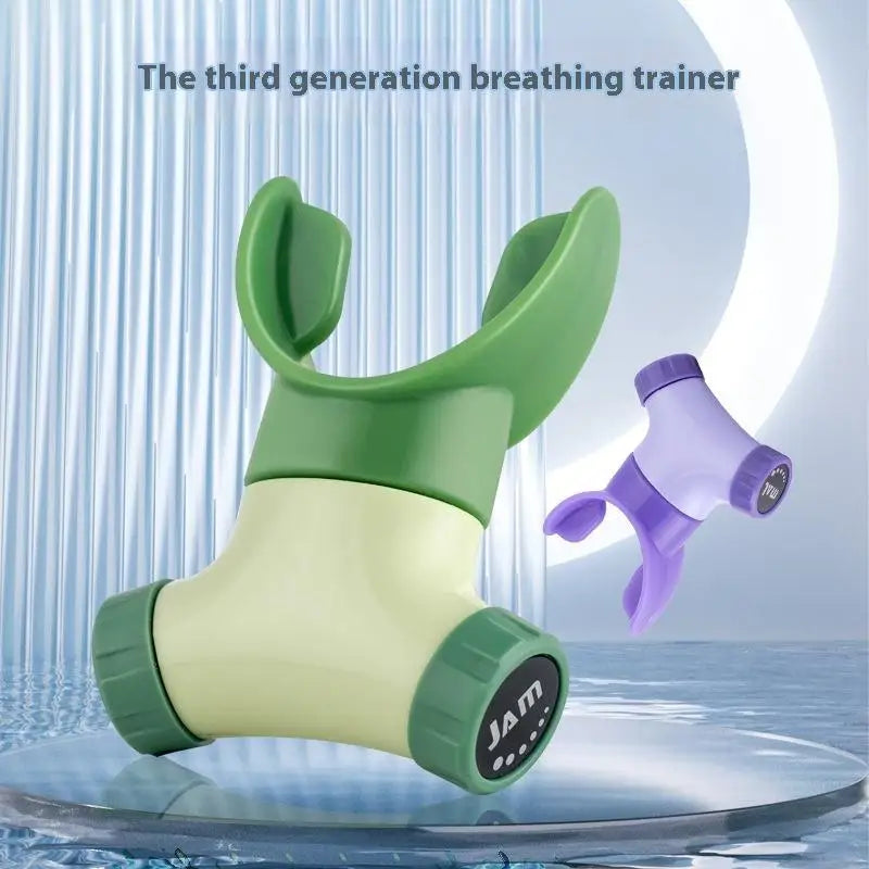 "Respiratory muscle trainer fitness device"