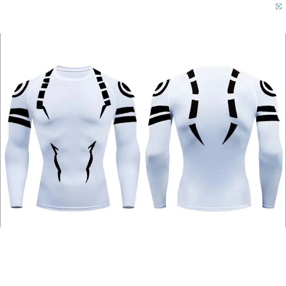 "Breathable polyester anime workout shirt"