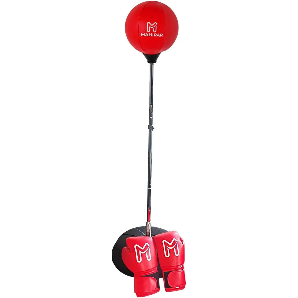 Punching Bag with Stand for Kickboxing, MMA & Reflex Training – Freestanding Heavy Bag Boxing Set with Speed Bag