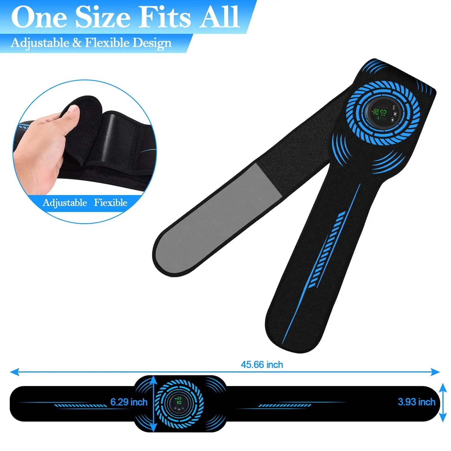 EMS Muscle Stimulator ABS Abdominal Muscle Trainer Adjustable Fiexible Abdominal Toning Belt Home Office Fitness Workout Equipme