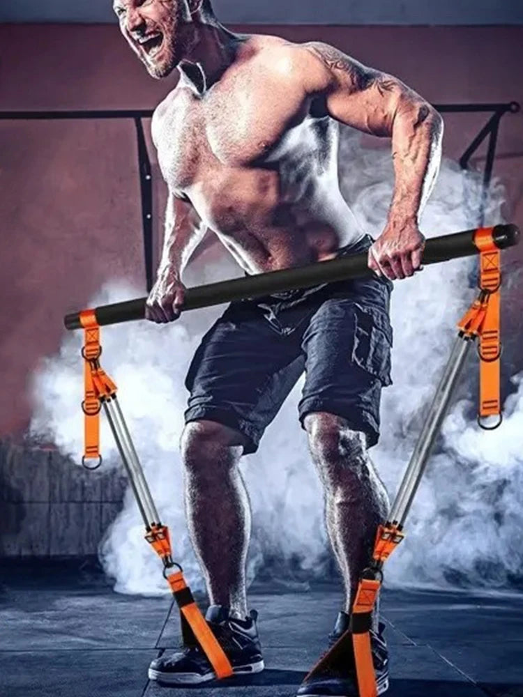 Pilates Bar Kit with Resistance Bands Exercise Bands Set Portable Yoga Pilates Stick for Home Gym Fitness Yoga Strength Training