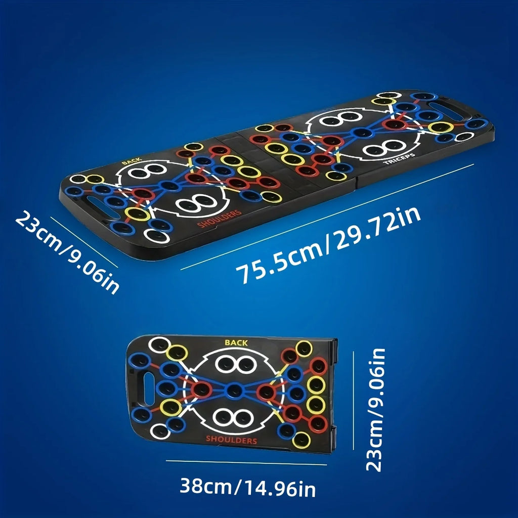 Foldable Push Up Board 54-in-1 - Full Body Workout with Resistance Bands for Home Gym, Push Ups, Pull Ups & Core Training